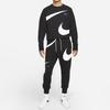 Nike Свитшот Swoosh Ft Crew с большим логотипом, вязаный, с круглым вырезом, черный DD6097-010