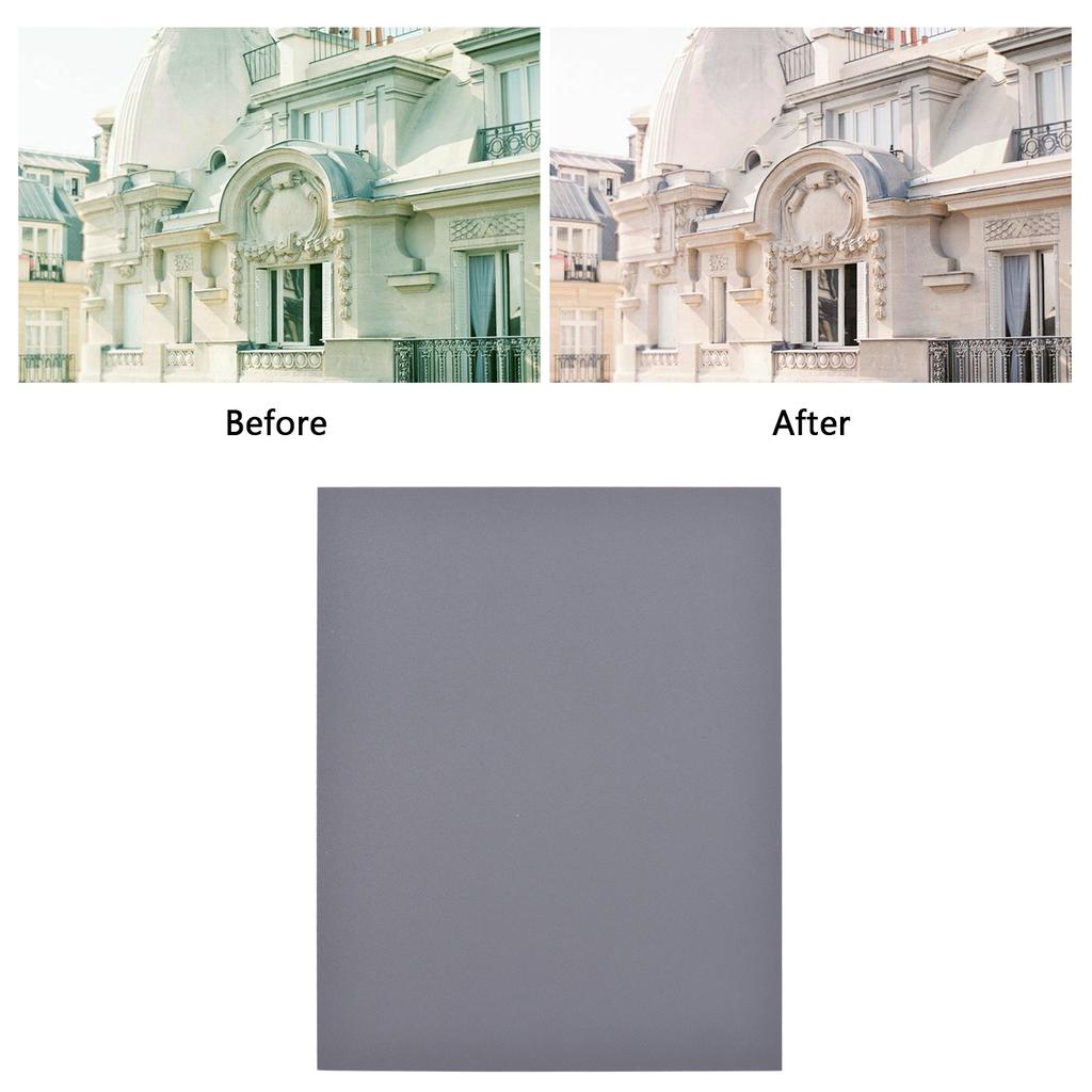 25*20CM Large Size White Balance Card White Card + Grey Card Set 18percent Exposure Photography Card for Digital