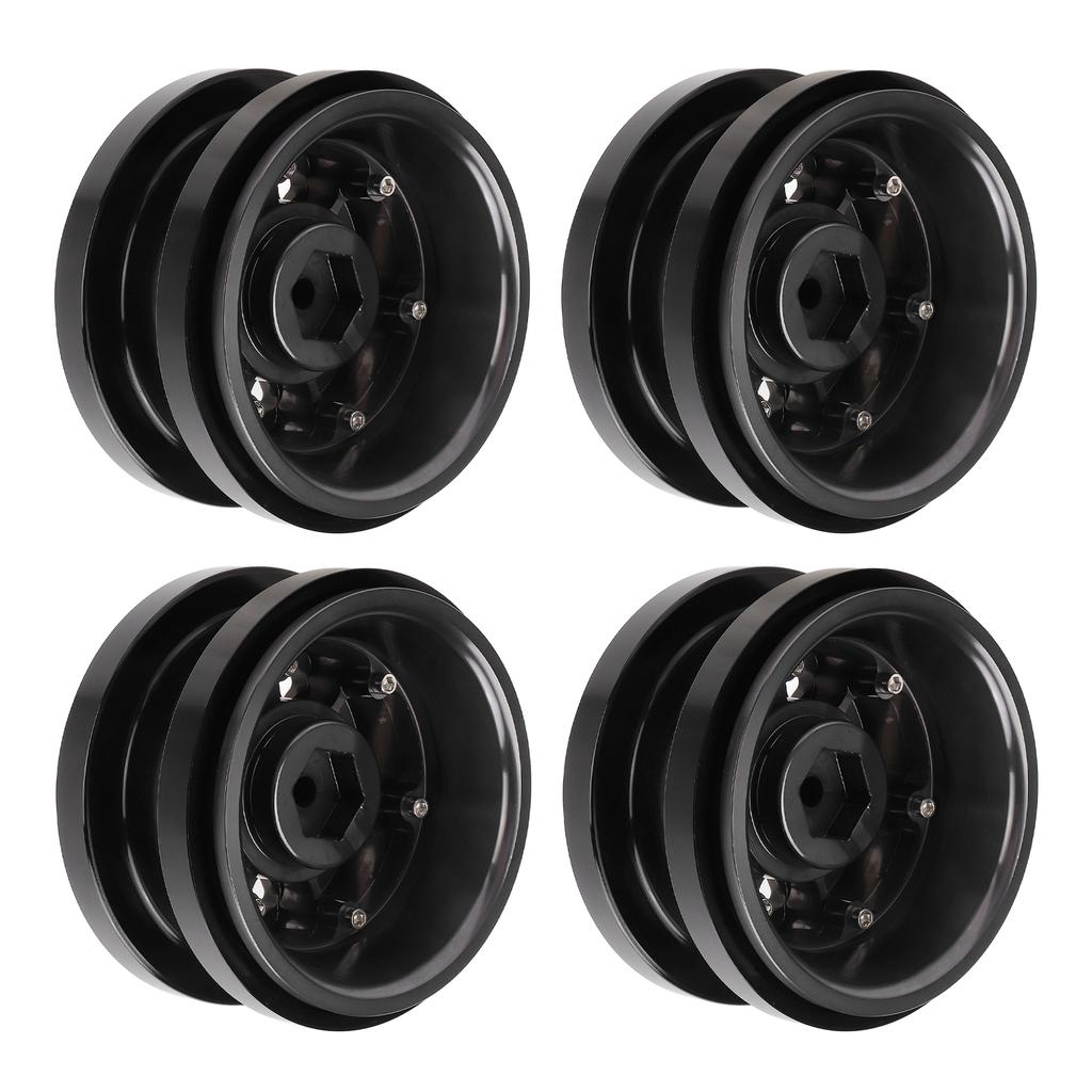 4 PCS RC Vehicle Wheels Rims 2.9in 12 Hole Aluminum Alloy RC Model Car Non Stick Metal Wheel Hub for 1 6 AXAIL SCX6