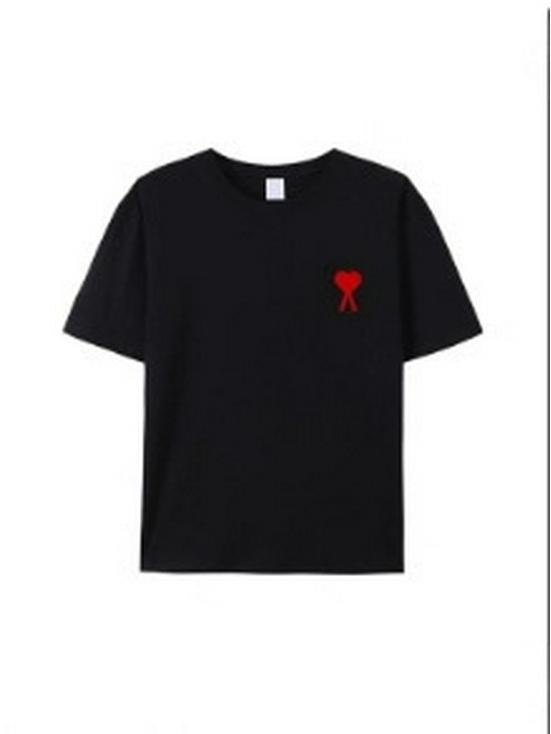 Унисекс повседневная футболка с логотипом-сердцем из хлопка 2025