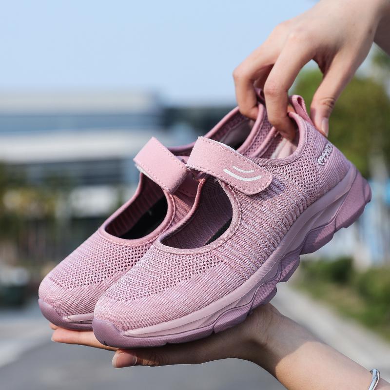 Мода Летняя Мода Женские Балетки Женские Дышащие Сетчатые Повседневные Спортивные Туфли Женские Туфли-лодочки С Перфорацией Повседневная Обувь