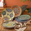 Bohemian Ceramic Plate Home Western Cuisine Plate Creative Cuisine Plate Restaurant