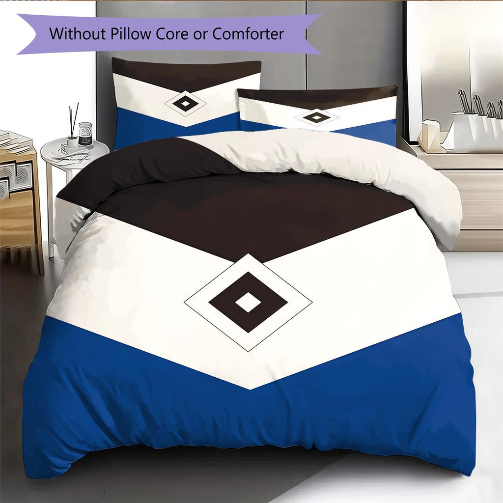 Hamburger SV Pattern Bedding Quilt Set Home Decoration Gift (1 * duvet cover + 2 * pillowcase without core)