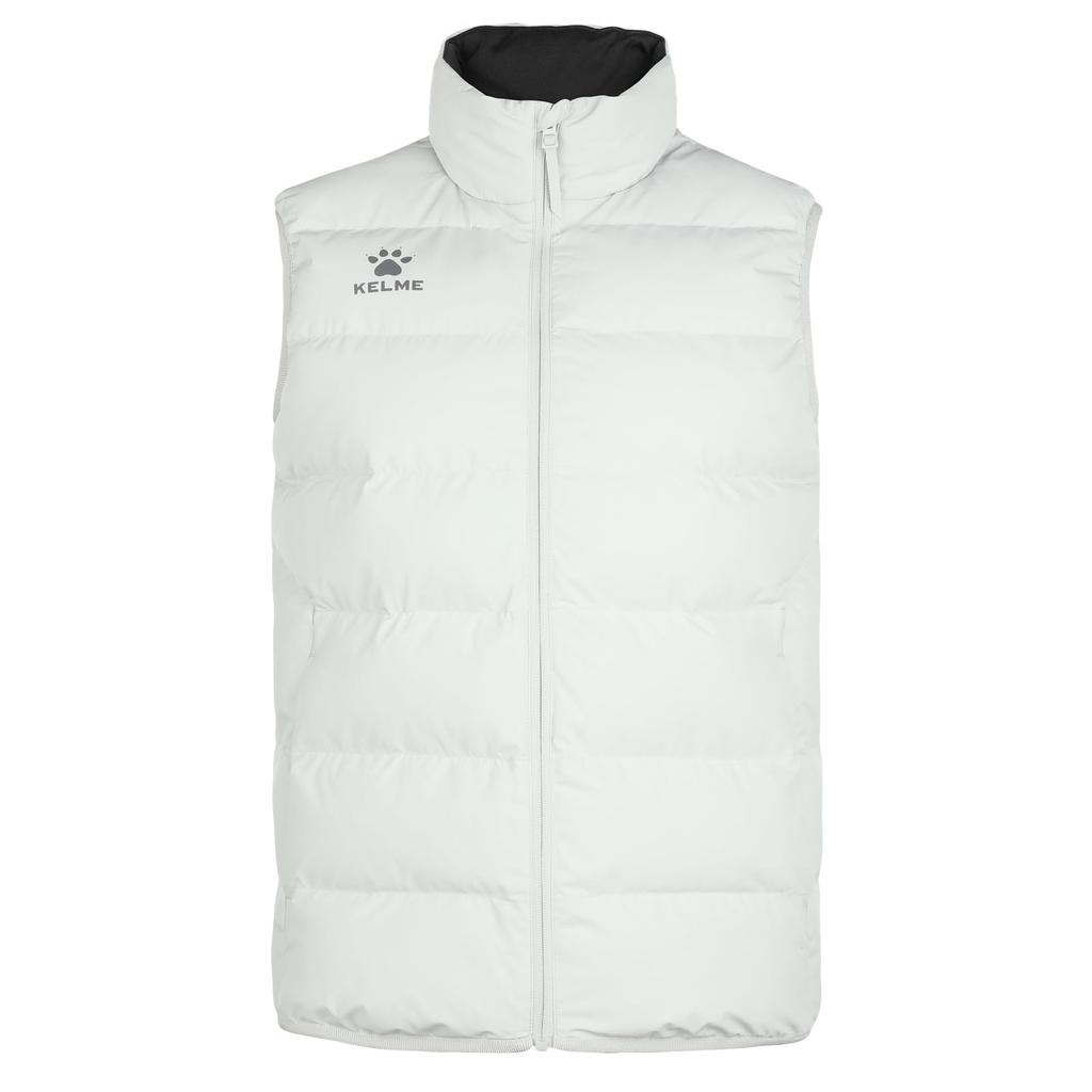 Kelme Men's Padded Vest, Active Vest, Cold Weather Protection, Warm, Lightweight, Sleeveless (Gray, Size M)