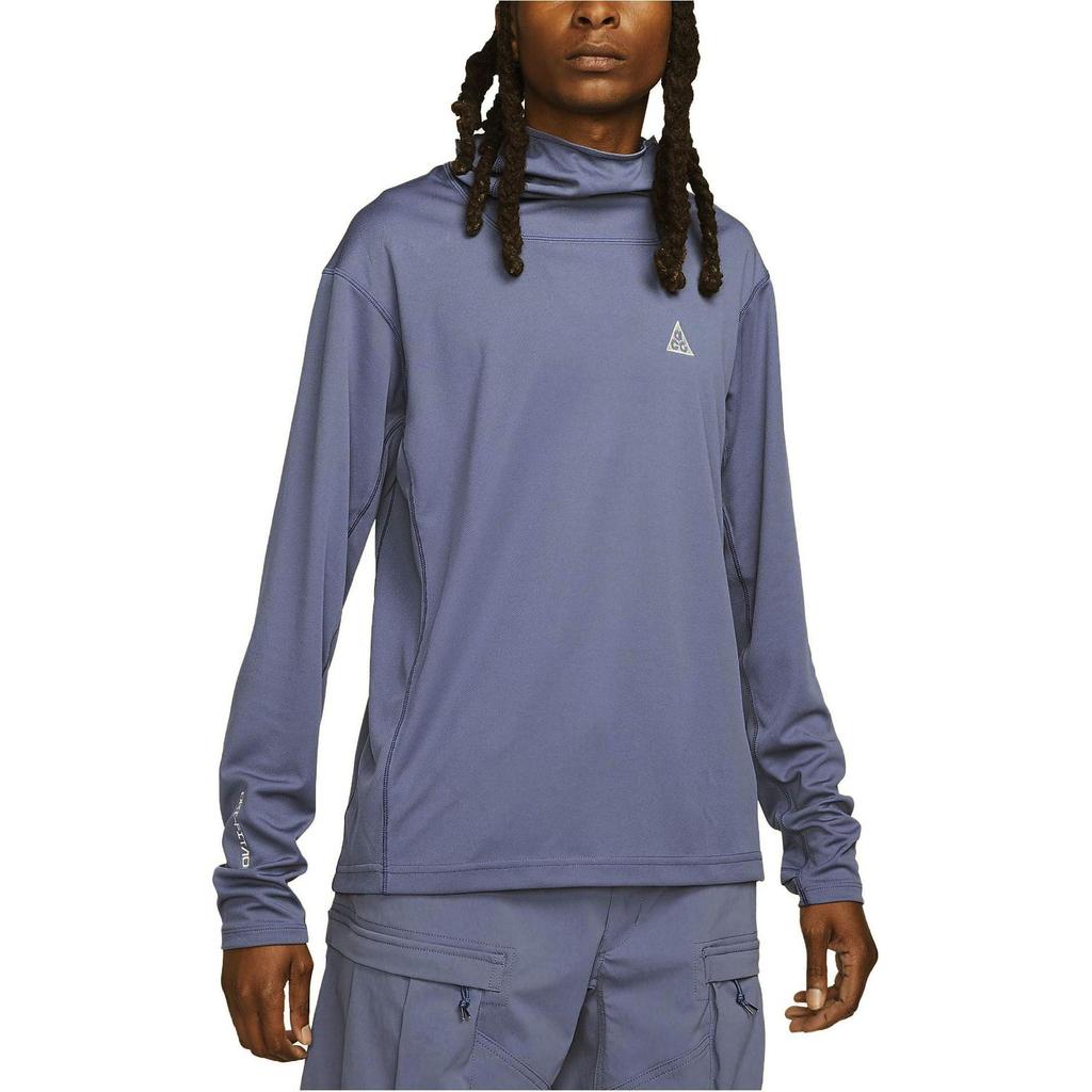 Nike Мужская толстовка с капюшоном ACG Dri-FIT ADV Lava Tree с вышитым логотипом, синяя DX6967-491