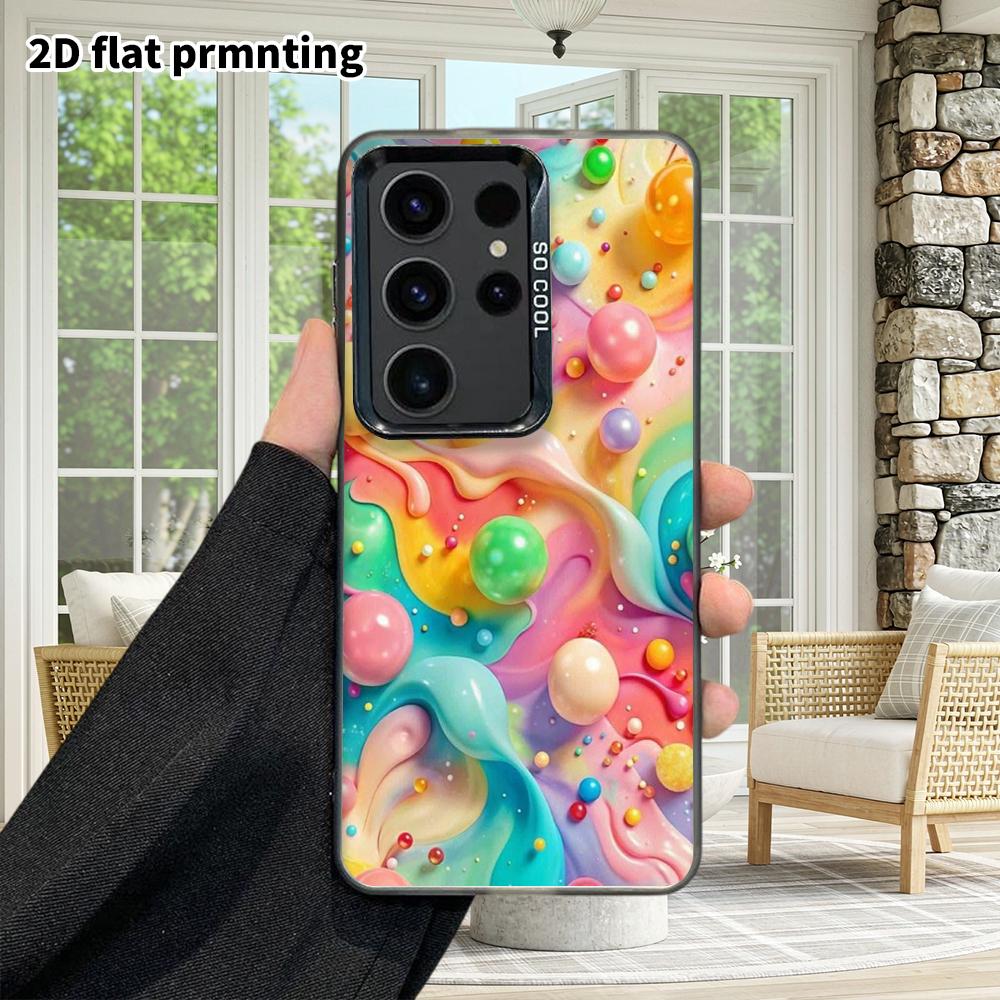 Чехол для телефона: 2D Плоский Защитный Чехол для Samsung Galaxy A34 A35 M05 M06 S20 S22 S21 FE Plus 5G, Стиль для Пары, Конфетная Жидкость, Подарок на Рождество и Хэллоуин
