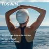 Унисекс силиконовая шапочка для плавания TOSWIM для длинных волос и защиты ушей