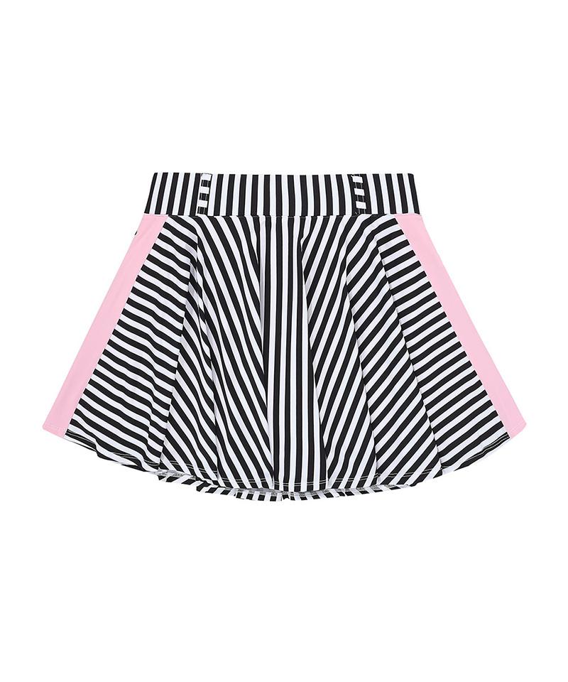Chuku Chu C23M-Sk006W Striped Jersey Full Skirt (Black)