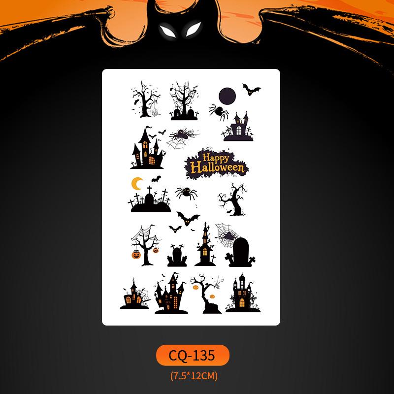 2024 Новые Хэллоуин Страшные Наклейки Татуировки Лица с Большим Ртом - Смешные, Водонепроницаемые, Цветной Вечерний Макияж