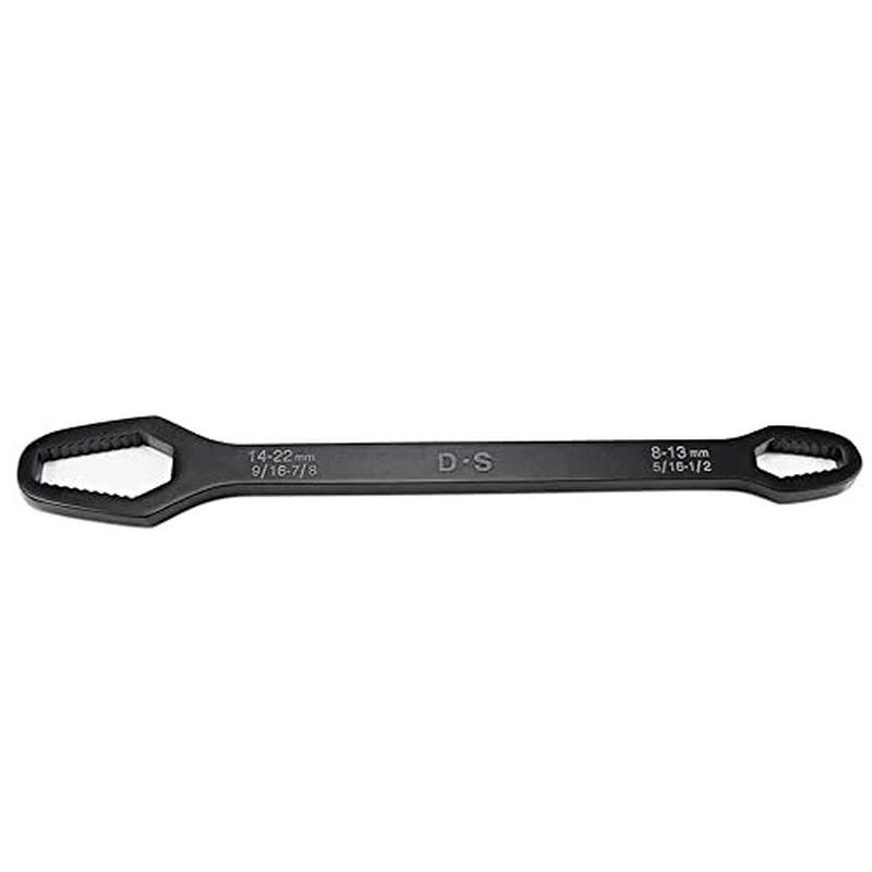 Double Ended Multifunctional Universal Wrench, 5/16”-1/2”, 9/16”-7/8” Self-Tightening Wrench, Chrome Vanadium Steel Repair Tool
