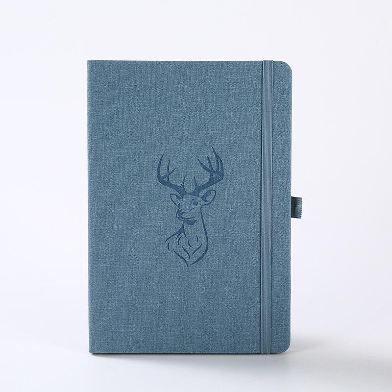 Customizable A5 Imitation Leather Diary with Simple Creative Pattern and Strap