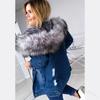 Autumn Winter Women Long Sleeve Denim Jacket Hooded Coat Warm Thicken Wool Lining Denim Coat Outerwear