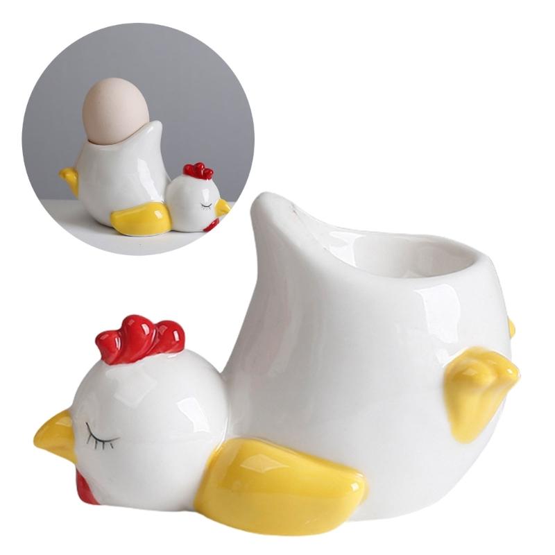 Керамические Держатели для Яиц Милые и Прочные Дизайн Курицы или Утки Лоток для Яиц Идеально Подходит для Семейных Завтраков или Встреч с Друзьями