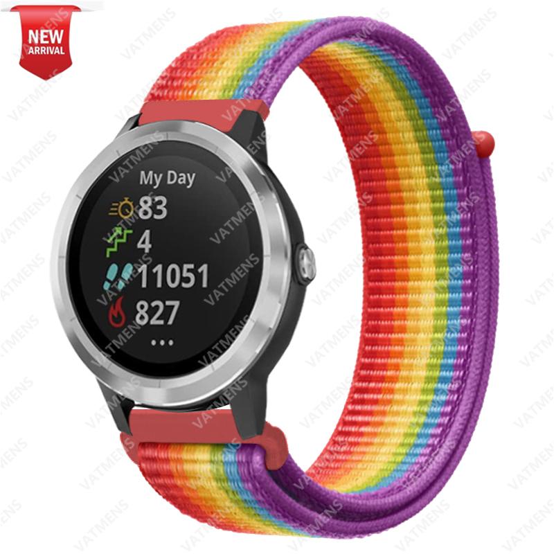 Нейлоновый ремешок 20 мм 22 мм для Garmin Venu SQ 2 2s Forerunner 645 ремешок для смарт-часов браслет браслет ремешок для Garmin Vivoactive 3 4
