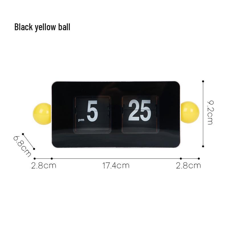 Ретро-часы с перекидными цифрами в скандинавском стиле: Автоматическое переворачивание страниц, идеально подходит для стола или прикроватной тумбочки в гостиной, спальне или кабинете. Простой и креативный дизайн.