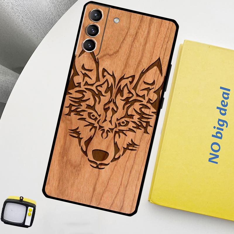 Чехол из дерева черепаха слон дракон для Samsung Galaxy S23 FE S22 Ultra S20 S21 FE S8 S9 S10 Plus Note 10 20 Ultra Cover