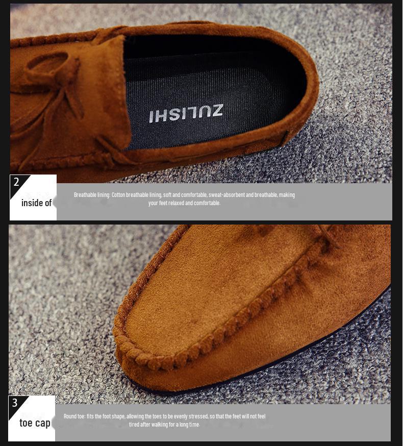 Мужские повседневные туфли Frosted Breathable Slip-On 2024 года — корейский стиль