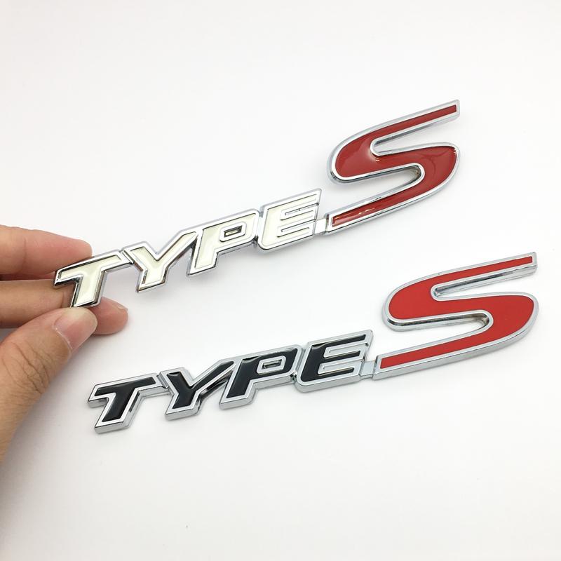 AAALX1 ANTINIYA 3D Metal TYPE S Logo Sticker Badge Car Side Rear Emblems For Honda Acura Accord Civic Spirior Odyssey Decor Sticker