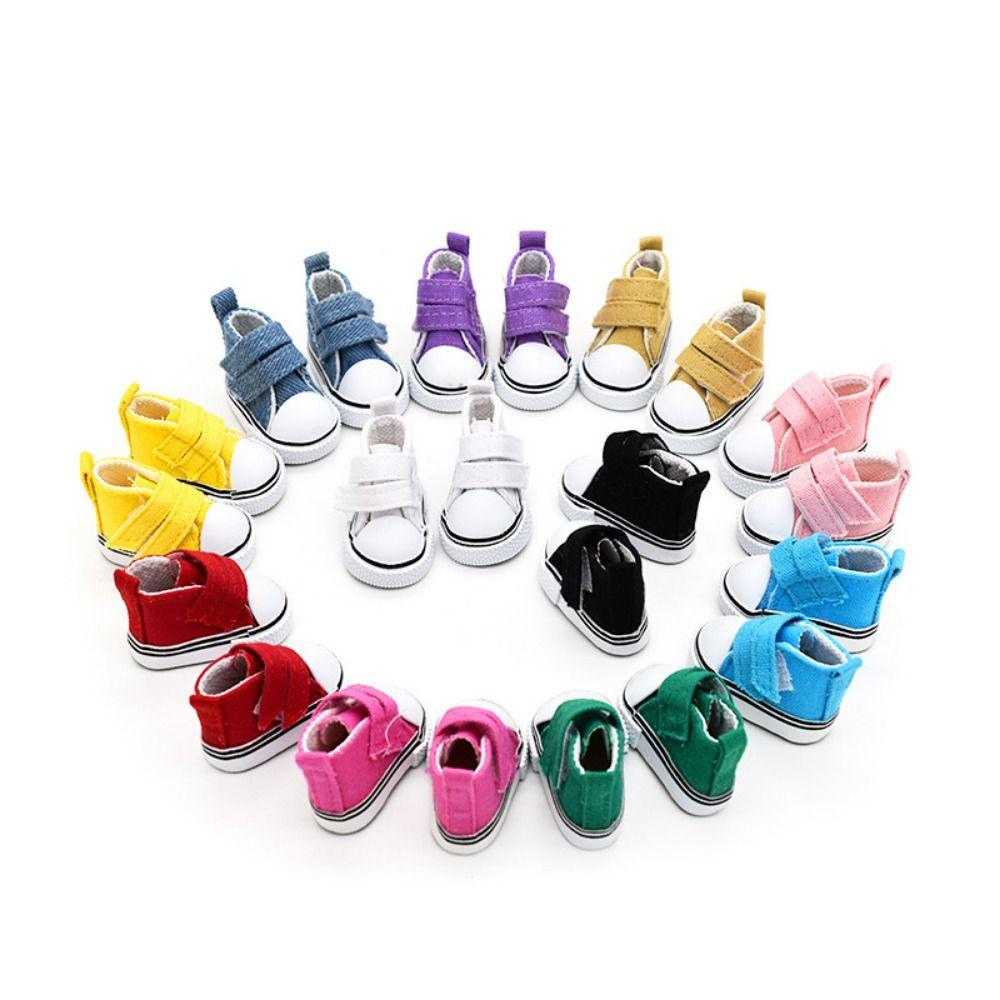 1 Pair DIY Doll Canvas Shoes Mini Doll Sneakers 1/6 Scale Mini Sneakers Blythe Doll Toy