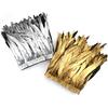 2Meters Spray Golden Rooster Tail Feather Trim Ribbon Dyed Silver Pheasant Feathers Dress Accessories Carnival Plumes Decoration