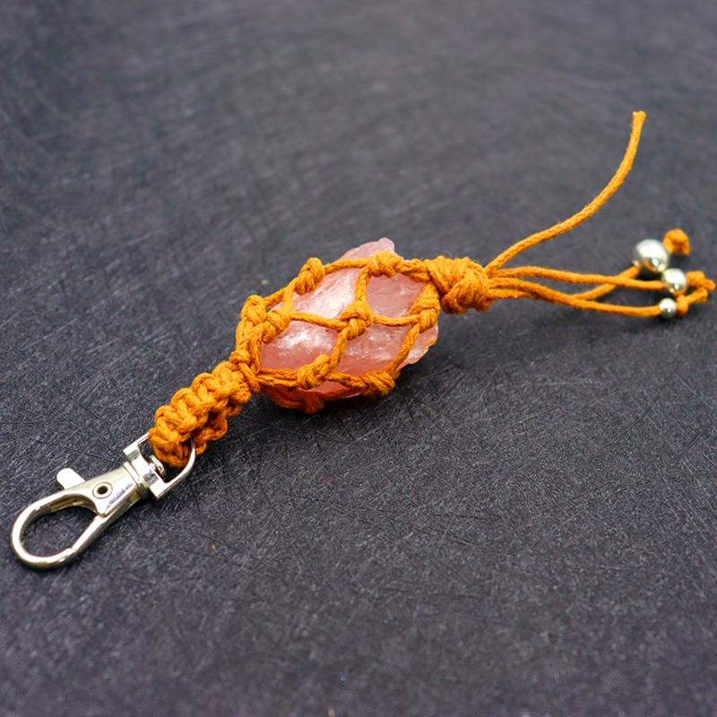 1 шт. подвесная сумка INS натуральный кристалл винтажный стиль кулон модный кристалл кисточка брелок для автомобиля подвесная сетчатая сумка плетение