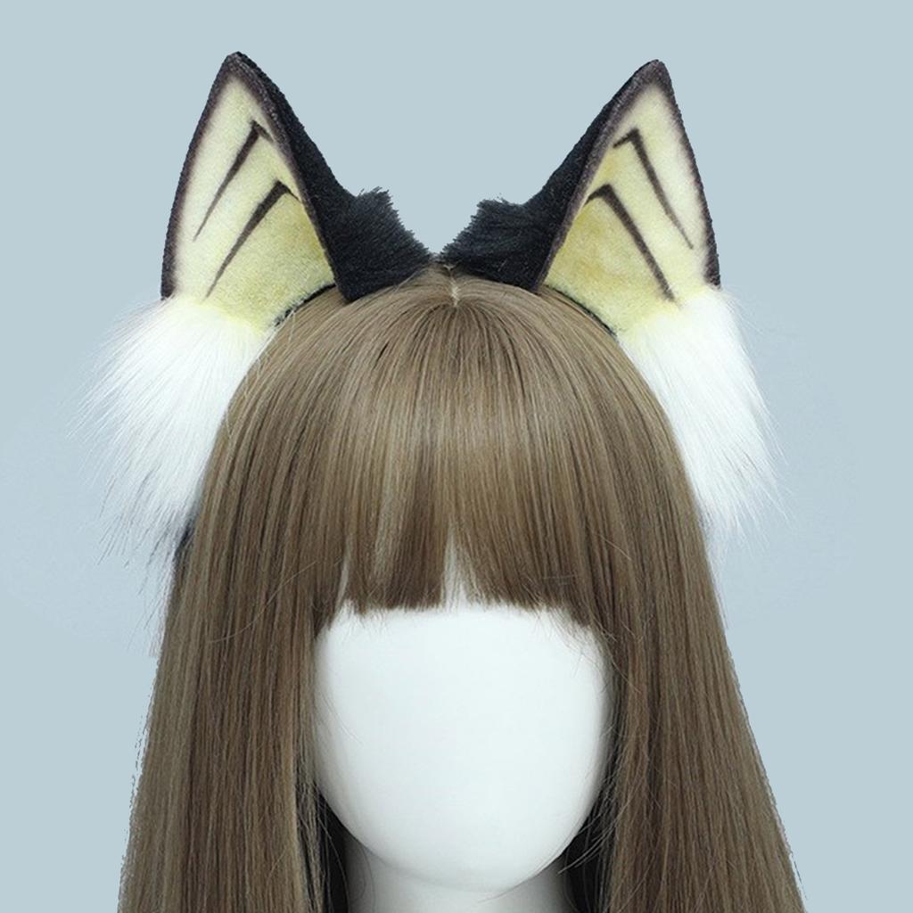 Lolita Maid Hairhoop Cat Ear Hairband Bendable Ear Headband Goth Costume Hairhoop Female Theme Party Subculture Headwear