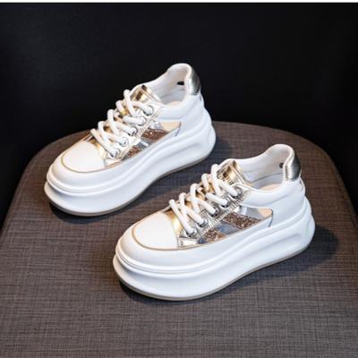 Повседневные сандалии женские босоножки на платформе, увеличивающие внутреннюю высоту, римские сандалии женские новые на толстой подошве с выемками