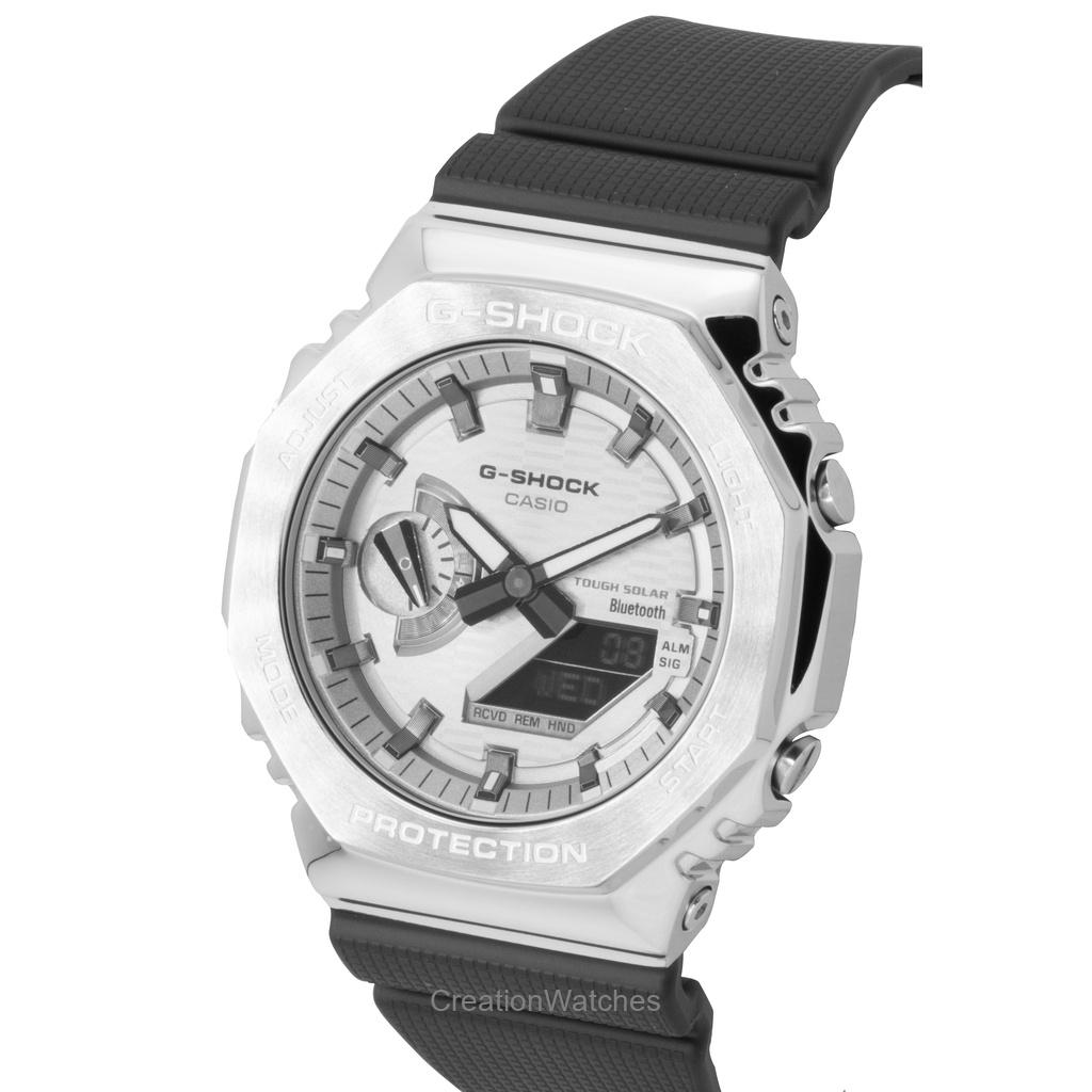 Casio G-Shock G-Steel Ремешок из биополимерной смолы Связь со смартфоном Аналогово-цифровой Серый циферблат Солнечная батарея GBM-2100A-8B 200 м Мужские часы