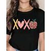 Женская ретро-футболка XOXO для учителя - Наряд для вечеринки ко Дню святого Валентина, Забавный подарок учителю с принтом XOXO, карандашом и книгой,