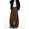 Dream Made Amber Flowing Pleated Drape Effect Men's Trousers for Autumn and Winter, Straight Loose Wide-Leg Pants