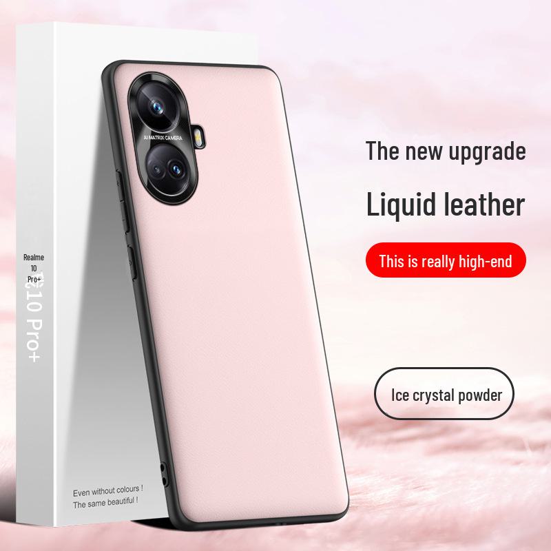 Защитный чехол Realme 10 Pro+ Liquid Leather Anti-Fall - Защита от обрастания, Доставка по одному экземпляру