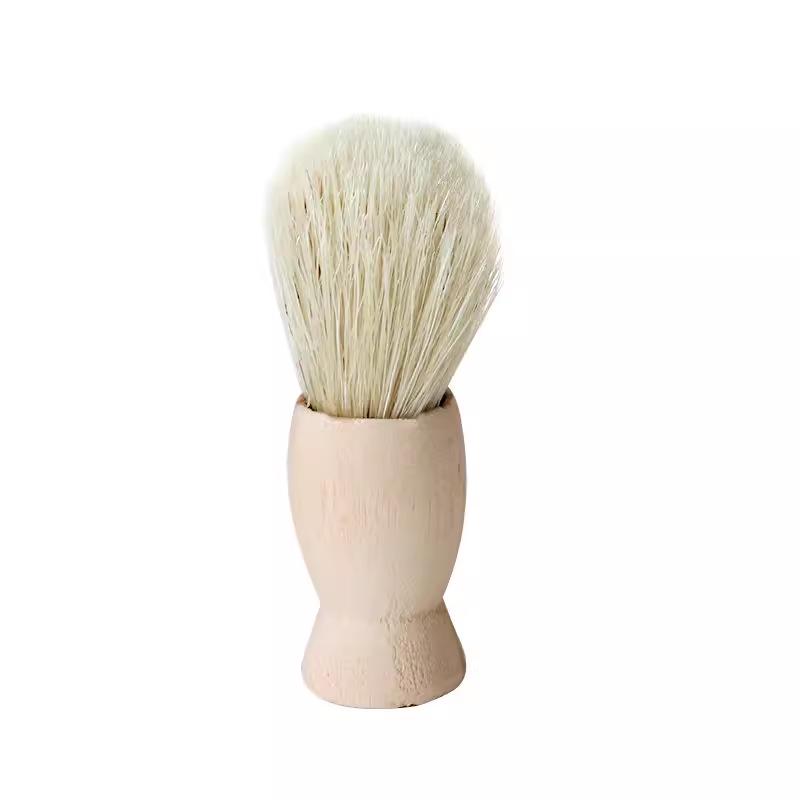 Men's Small Soft Bristle Beard & Shaving Brush for Face Care and Lathering