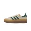 adidas Gazelle Bold Cream Collegiate Green Женские кроссовки Кремово-белые Magic-Beige ID7056