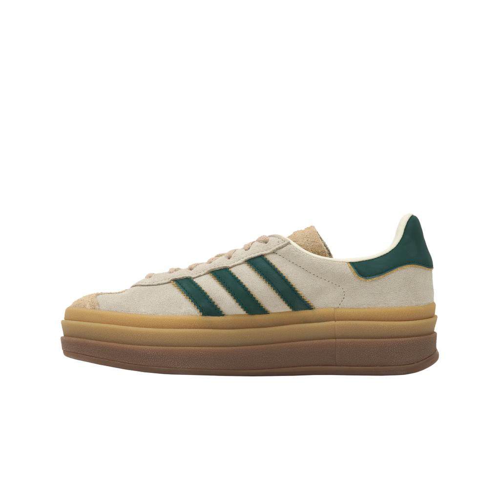 adidas Gazelle Bold Cream Collegiate Green Женские кроссовки Кремово-белые Magic-Beige ID7056