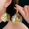 Ear Studs Flower Long Hanging Earrings Trendy Ginkgo Leaf Hollow Earrings  Women
