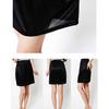 Anti-penetration Women Bodycon Satin Half Slip Waist Solid Skirts