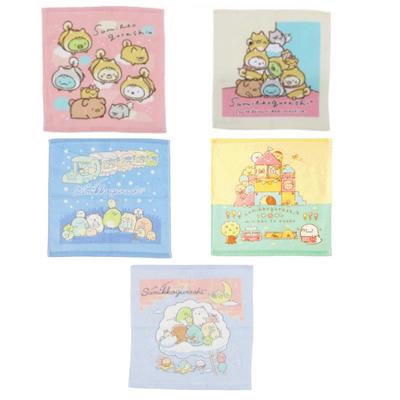Sumikkogurashi Набор из 5 салфеток-полотенец Полотенце/Мочалка/Мини-полотенце/Тканевое полотенце/Рука (Узор А)