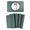 Mewind Set of Nordic PU Easy To Gorgeous Decorative Placemats for Home and Restaurant Use Placemats, 4, Style, High-Quality Leather, Water-Repellent,