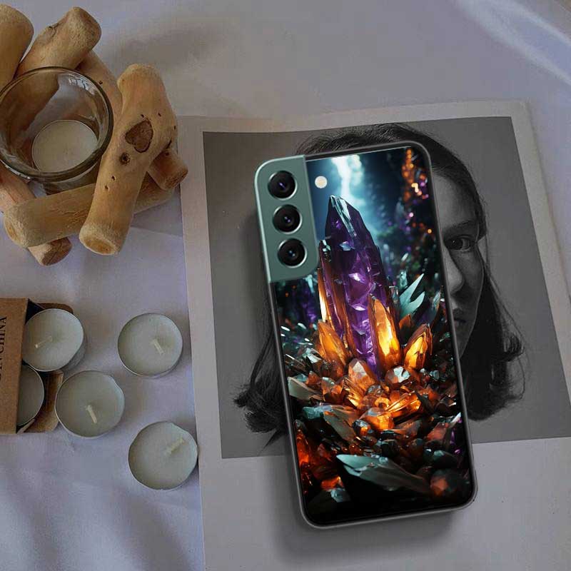 Чехол для телефона из натуральных хрустальных бриллиантов для Samsung Galaxy S22 S25 Ultra S21 S10 Plus S26 Edge S20 S23 S24 FE Силиконовый Мягкий