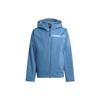 Terrex Multi Rain.Rdy 2.5-Layer Rain Jacket Solid Color Logo Hooded Long Sleeve Jacket Men Jacket Blue HZ9264
