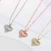 Heart-shaped Zircon MOM Necklace Women's Versatile Pendant Collarbone Chain Mother's Day Gift