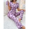Женская домашняя одежда, брюки с коротким рукавом, пижамы с рисунком «Любовь», повседневные и удобные