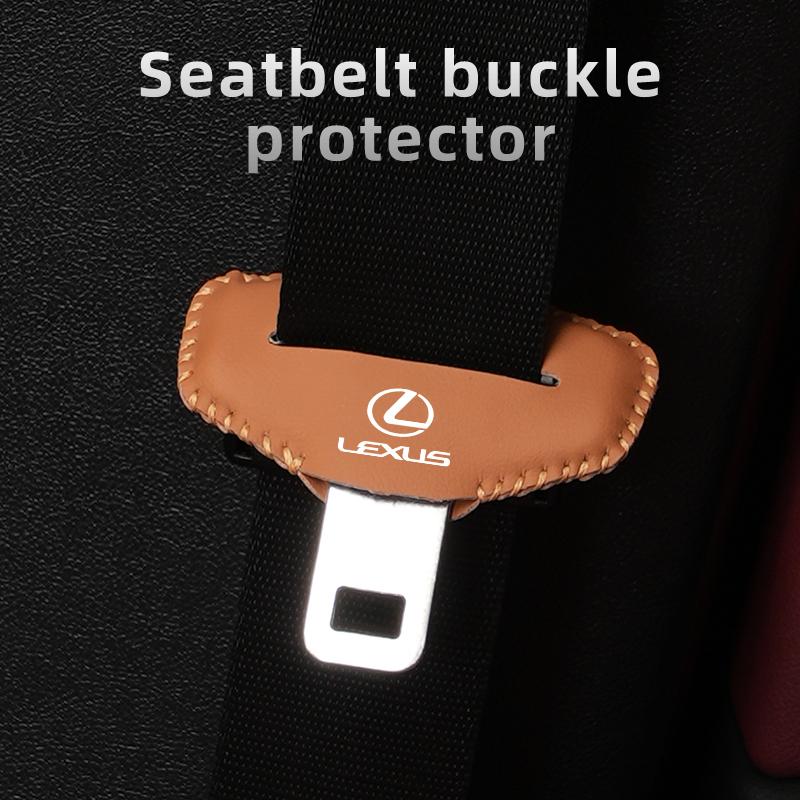 Car Seat Belt Buckle Protector Cover Anti-Scratch Mat Accessories For Lexus IS250 IS200 CT200h GS300 LS430 RX450h LX570 IS300