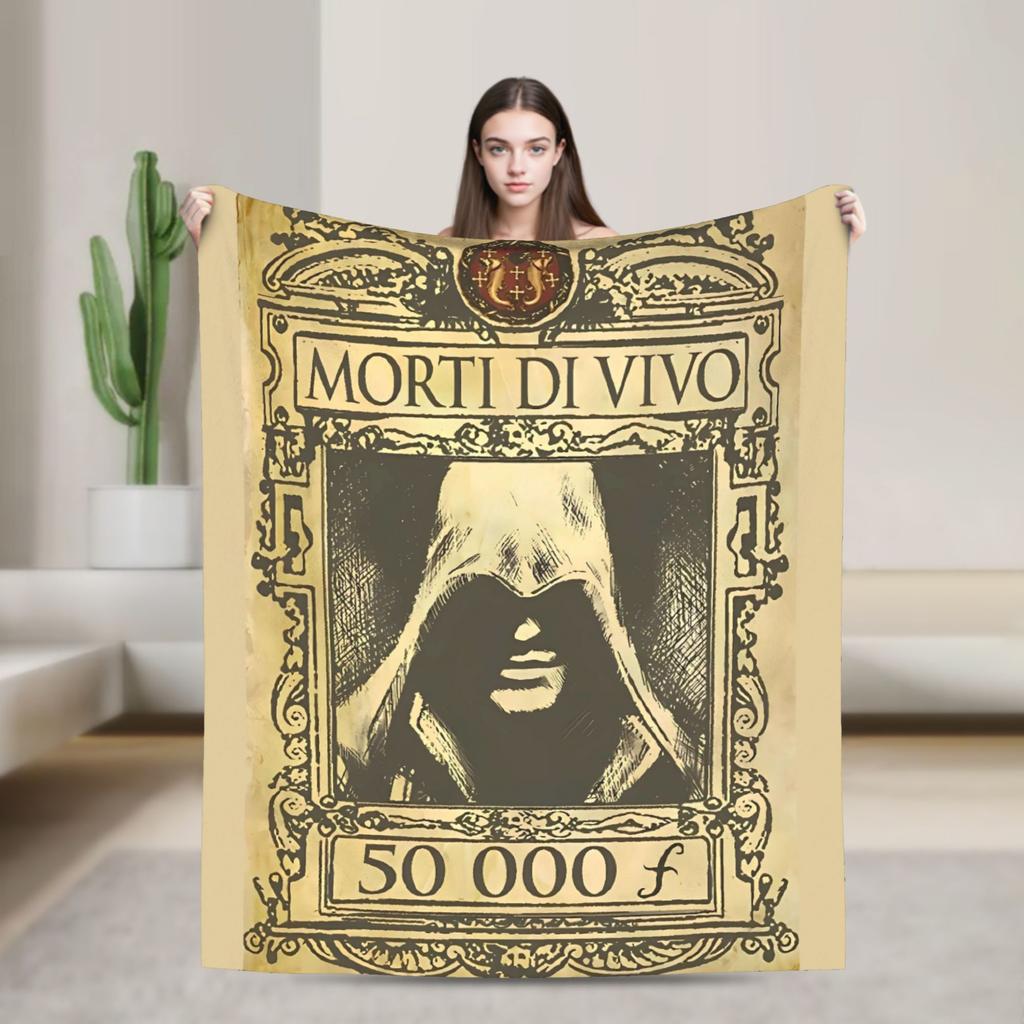 A-Assassins Game C-Creeds Fashion Flannel Blanket Warm Soft Bedding Throws for Home Decor Airplane Bedspread Sofa Bed Cover
