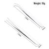 Набор изогнутых и прямых пинцетов из нержавеющей стали для садоводства, суккулентов и удаления волос