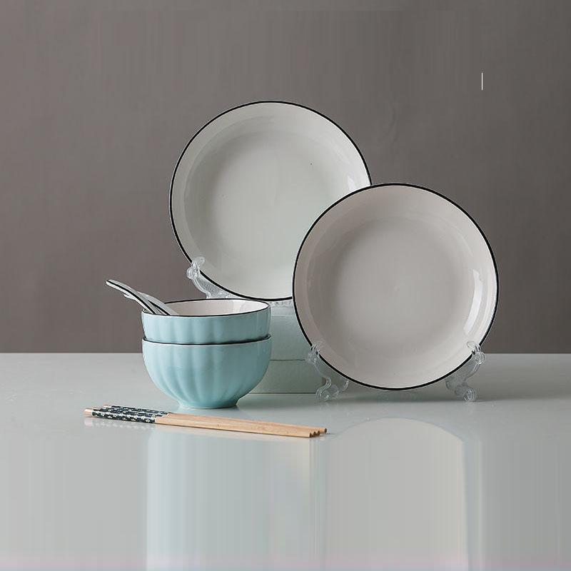 Набор бытовой посуды, креативная керамическая тарелка, японская миска для супа с лапшой, миска для еды, миска с тыквой, тарелка, обеденная тарелка, блюдо