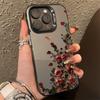 Retro Fashion Red Rose Matte Laser Phone Case For  13 12 11 Lite 14 13T 13 12T 12 Poco X6 X5 X3 F5 M6 Pro Shockproof Cover