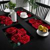 2 шт./4 шт. Салфетки с принтом розы, Подходят для украшения столов на вечеринках, кухнях и в ресторанах.
