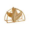 Modern Luxury Golden Metal Napkin Serviette Holder Dispenser Rust Resistant Paper Tissue Rack Home Party Table Decoratioon