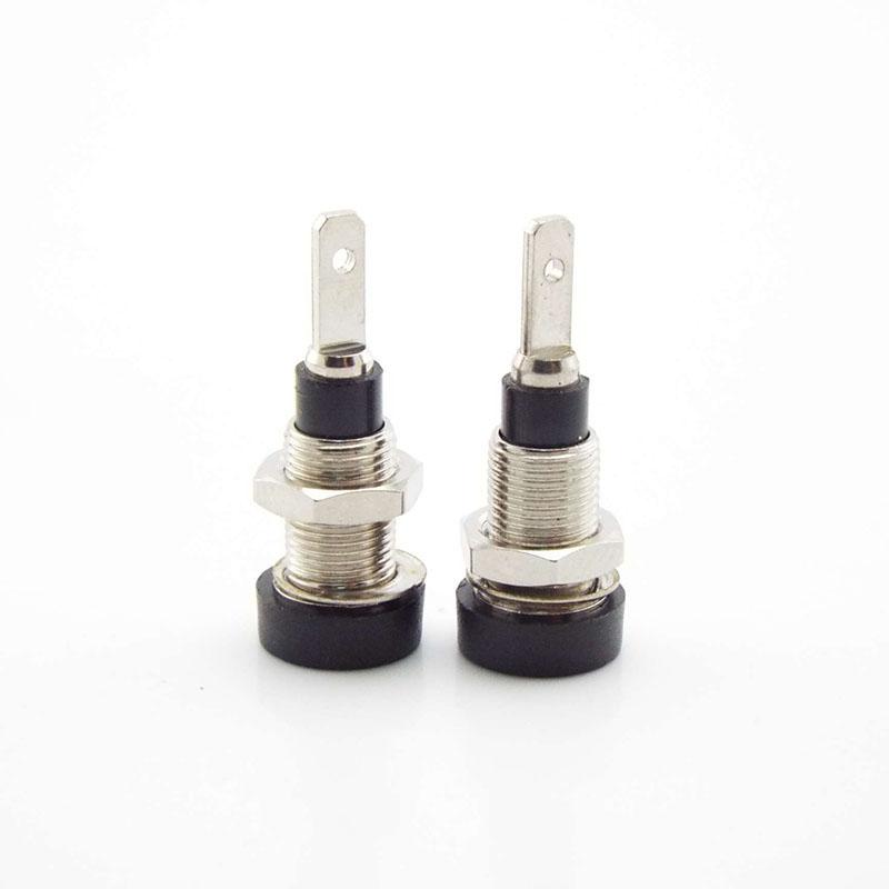 5 шт. гнездо для крепления на панель шасси, гнездо 2 мм, штекер типа «банан», разъем для незащищенной латуни, никелированная